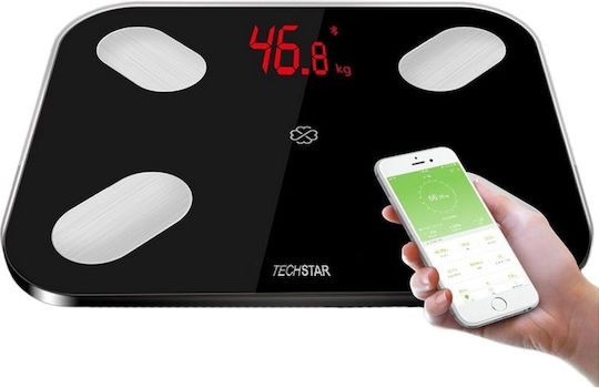 Cântar Smart 180kg cu Analizator de Grăsime Corporală și Bluetooth Negru