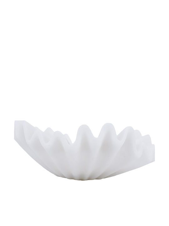 Artekko Coral Διακοσμητικό Μπωλ Πολυρητίνης Λευκό 25x24.5x10cm