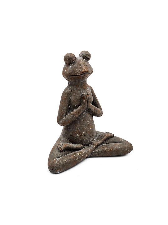 Artekko Animal Brown Decorative Frog Magnesium 30x18x34 Cm 30cm X 18cm X 34cm