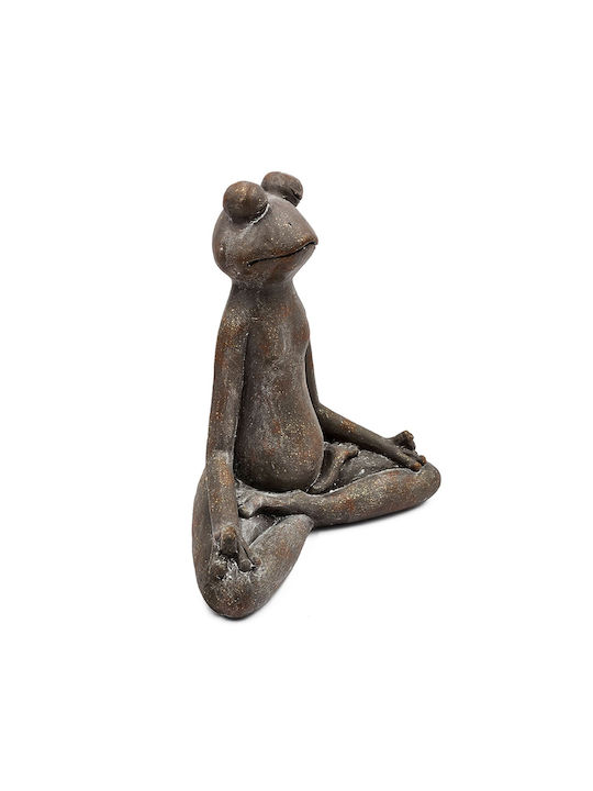 Artekko Animal Brown Decorative Frog Magnesium 31x17x34 Cm 31cm X 17cm X 34cm