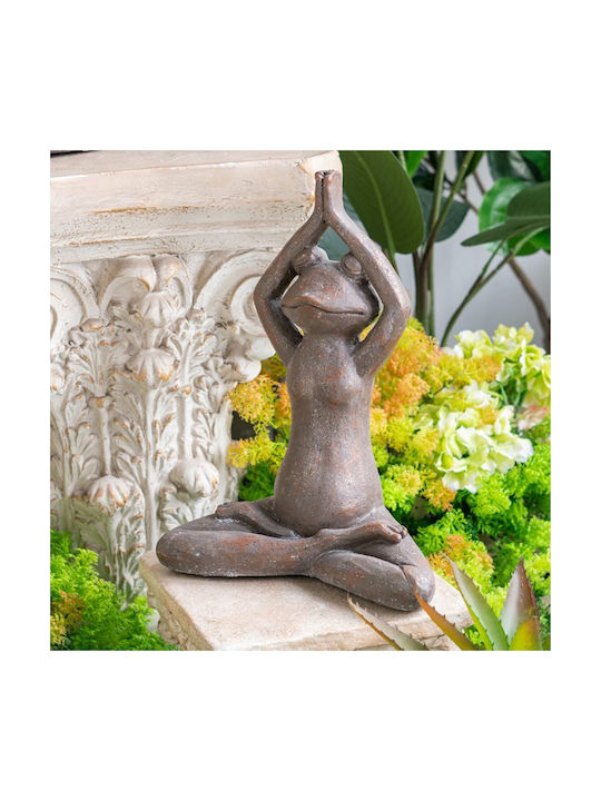 Artekko Animal Brown Decorative Frog Magnesium 29x38x17 Cm 29cm X 38cm X 17cm