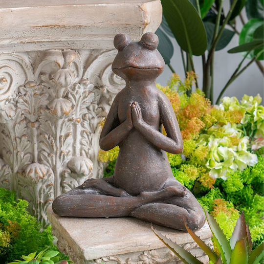 Artekko Broască Animală Maro Figurine Decorative Din Magneziu 30x18x34 Cm 30cm X 18cm X 34cm