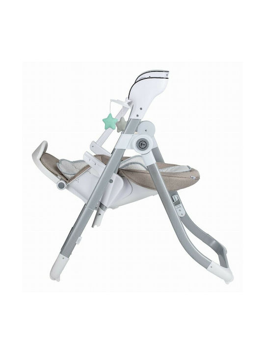 FreeOn Oli Deluxe Klappbarer Baby Hochstuhl 2 in 1 Beige