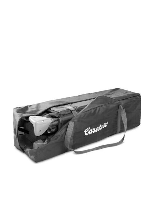 Caretero Basic Plus Παρκοκρέβατο με Στρώμα Graphite 125x66cm