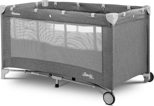 Caretero Basic Plus Playpen with Mattress Graphite 125x66cm