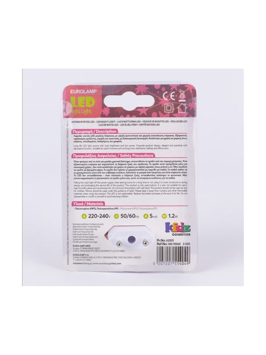 Eurolamp Nursery Night Light LED Power Pink Cold