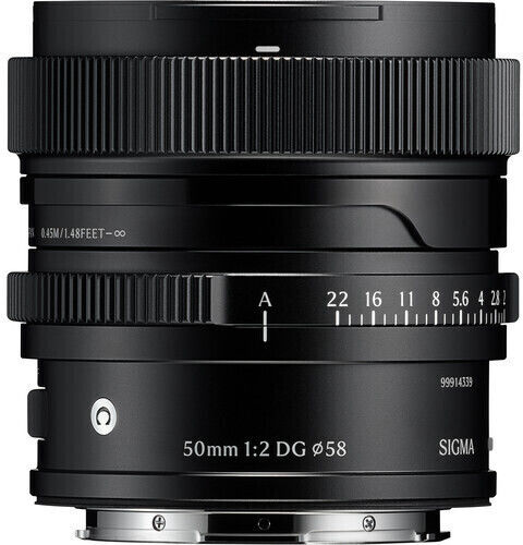 Sigma Full Frame Camera Lens 50mm f/2 DG Contemporary Fixed for Leica L Mount Black