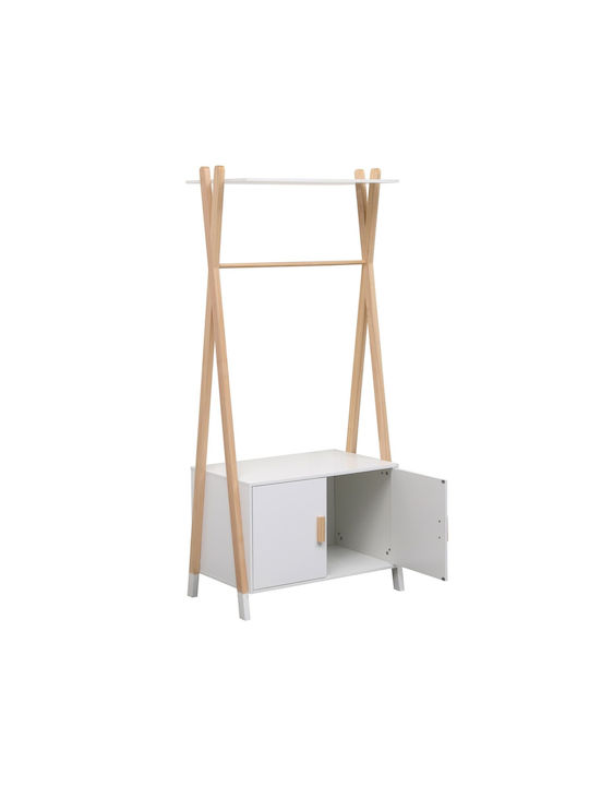 Freebox Wooden Kids Wall Hanger with Hooks