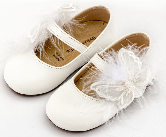 Babywalker White Baptism Leather Pumps