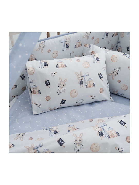 Vesta Home Astra Baby Quilt Cotton Light Blue 120x160cm