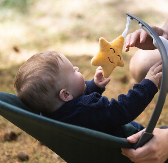 Kidnort Χειροκίνητο Relax Μωρού Κούνια Vinbar Μαύρο για Παιδί έως 9kg
