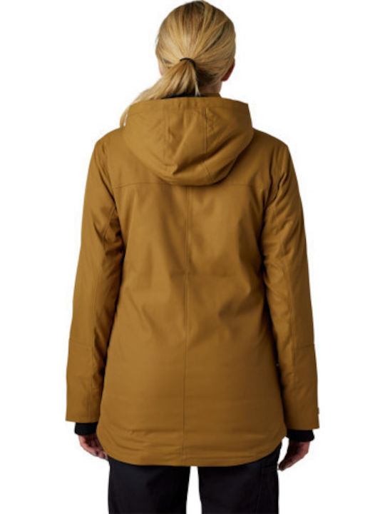 Jachetă de femei tip parka pentru primăvară/toamnă Maro
