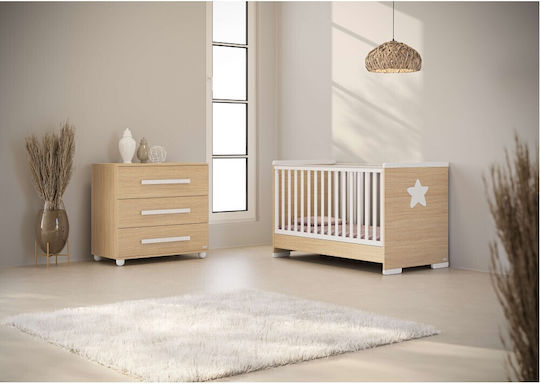 Casababy Polymorphische Babybett Primo Natural & Weiß