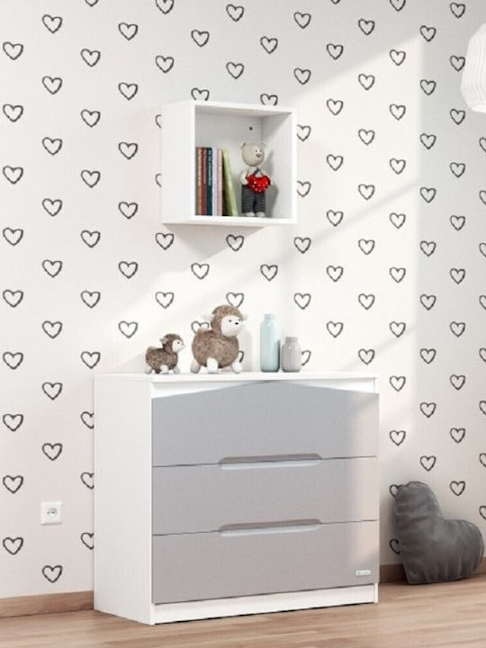 Casababy Babybett Kinderbett Art Weiß-Grau
