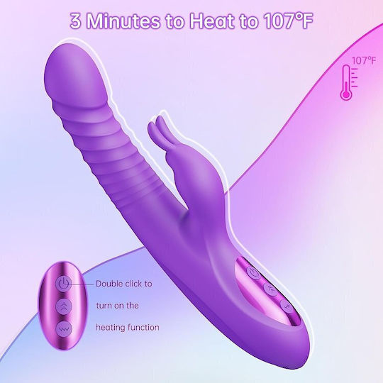 SMD Liberator Premium Multifunction Rabbit 360° Vibrator Vibrator Iepurele 24.5cm Violet