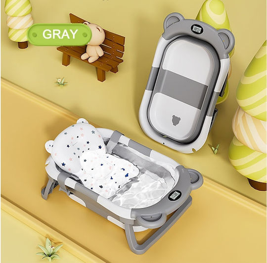 Little Mom Faltbare Babybadewanne mit Thermometer Gray