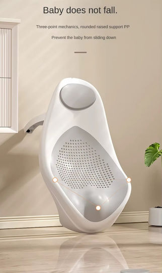Little Mom Foldable Baby Bath with Thermometer Gray