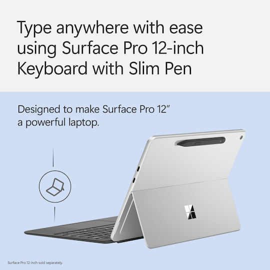Surface Pro Безжично Клавиатура с тъчпад за таблет Английски US Сив