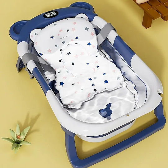Little Mom Faltbare Babybadewanne mit Thermometer Rosa