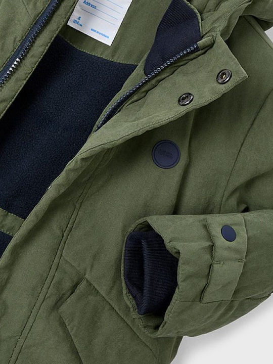Kinder Parka mit Kapuze Khaki