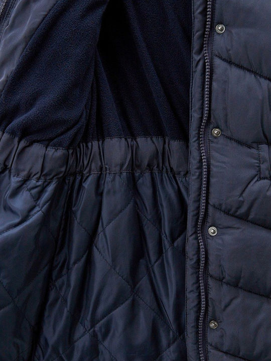 Kids' Parka Long with Hood Navy Blue