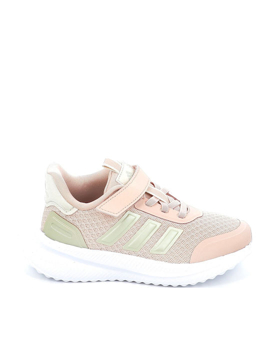 Kids Sports Shoes Running with Hoop & Loop Closure Pink