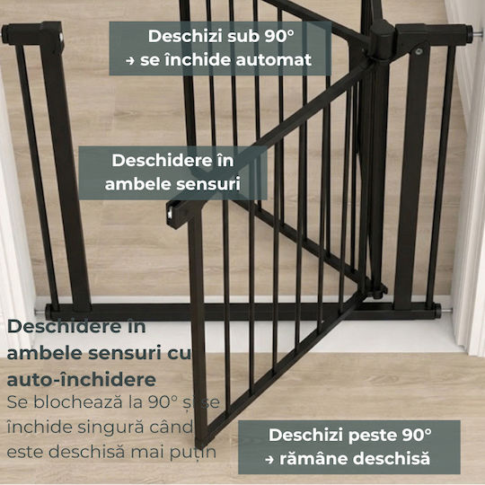 Kidizi Sicherheitstür in Schwarz Farbe 1Stück