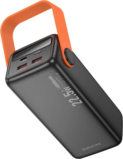 Borofone BJ66A Power Bank 50000mAh 22.5W με 2 Θύρες USB-A και Θύρα USB-C Μαύρο