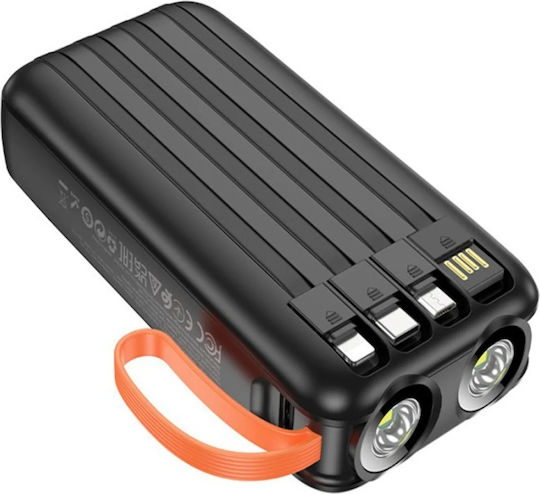 Borofone BJ60A Power Bank 20000mAh mit USB-A Anschluss Schwarz