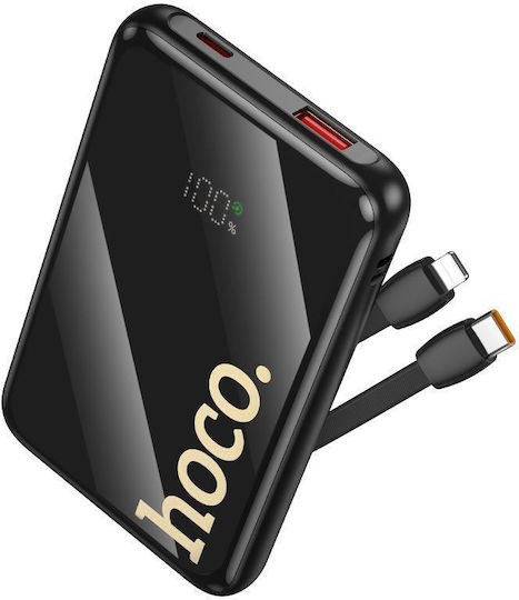 Hoco Q37 Power Bank 10000mAh 22.5W with USB-A Port and USB-C Port Power Delivery Black