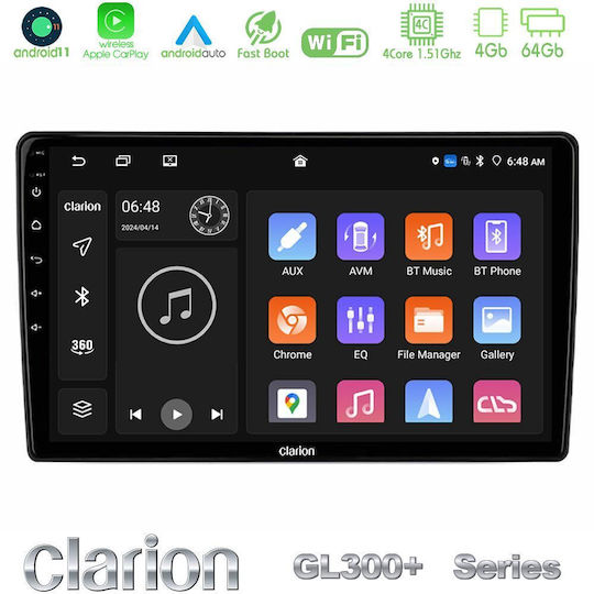 Clarion Auto-Audiosystem für Ford E-Commerce-Website 2016-2020 (Bluetooth/USB/AUX/WiFi/GPS/Apple-Carplay/Android-Auto) mit Touchscreen 9"
