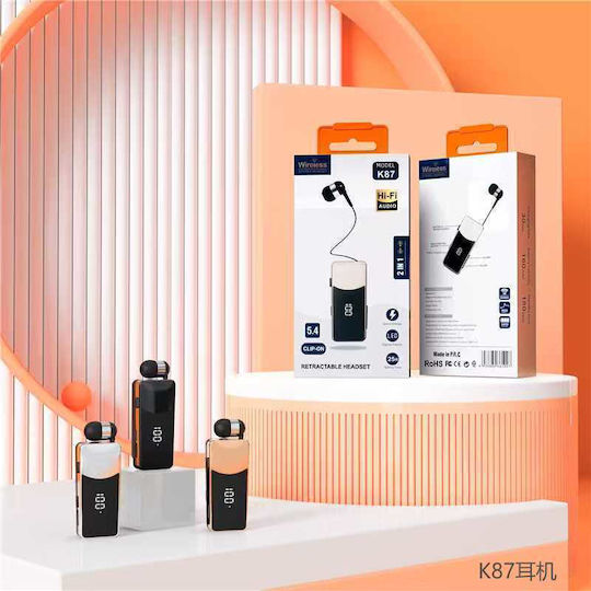 K87 In ear Bluetooth хендсфри Слушалка Сребрист