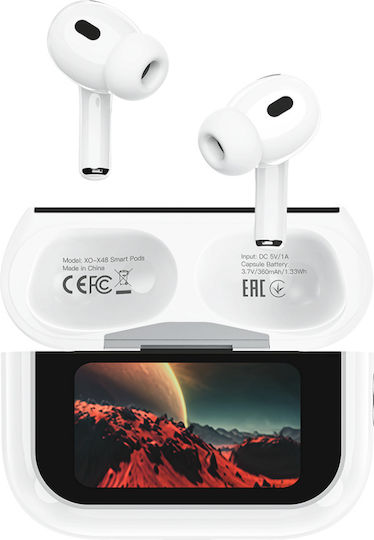 X48 In-Ear Bluetooth-Freisprecheinrichtung Kopfhörer mit Schweißresistenz und Ladeetui Weiß