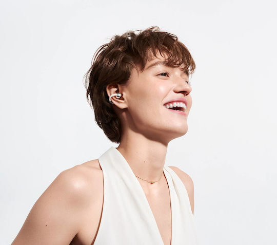 Huawei FreeClip 2 Open Ear Bluetooth Handsfree Ακουστικά με Αντοχή στον Ιδρώτα και Θήκη Φόρτισης Λευκά