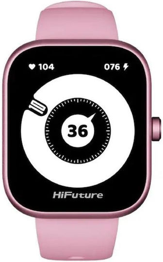 HiFuture Lume Pro Aluminium 46mm Smartwatch με Παλμογράφο (Ροζ)