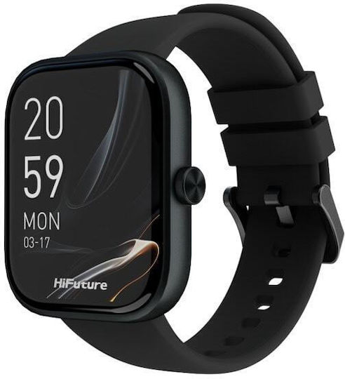 HiFuture Lume Aluminium Smartwatch mit Pulsmesser (Schwarz)