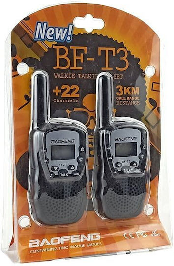 Baofeng BF-T3 Walkie Talkie με Μονόχρωμη Οθόνη Σετ 2τμχ