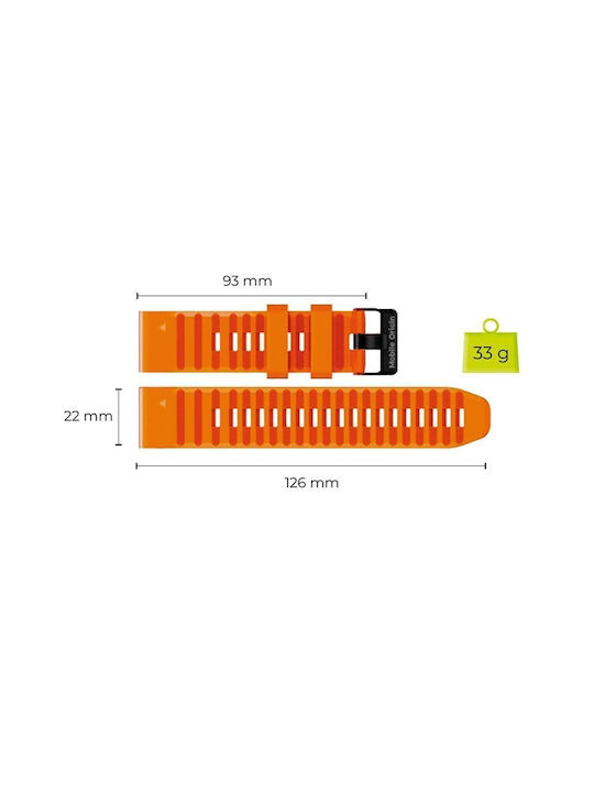 Mobile Origin Einfaches Silikon Tragbare Bänder 22mm Orange Mo-ess-22-org