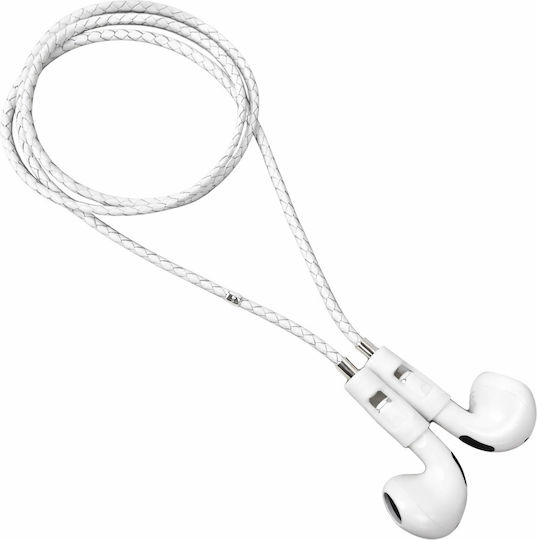 Tapper Leather Strap Anti-Lost Strap in White color for Apple AirPods 1 / AirPods 2