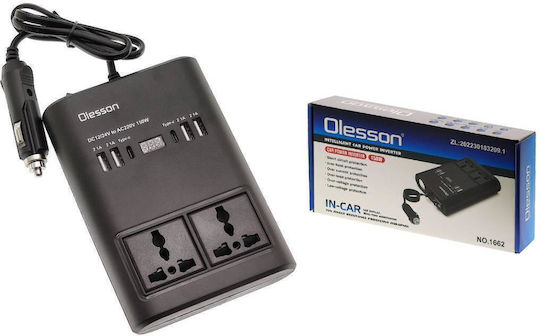 Invertor Auto 150W pentru Convertirea 12V DC în 220V AC cu 6xUSB