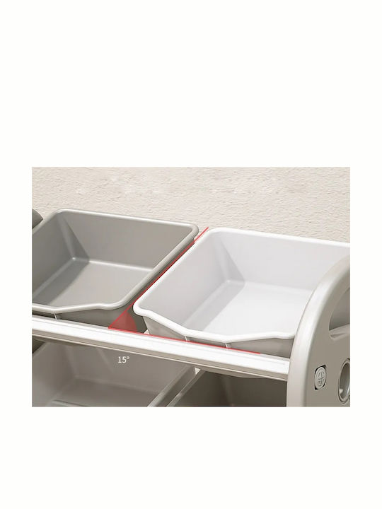 Sistem de Depozitare Jucării din Țesătură Albastru 77x66x32cm 1buc