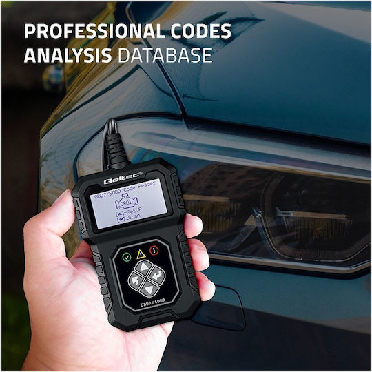 Qoltec Διαγνωστικό Αυτοκινήτου Ψηφιακό OBD 2 με Καλώδιο