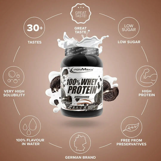 IronMaxx 100% Whey Protein Πρωτεΐνη Ορού Γάλακτος με Γεύση Cookies & Cream 2.35kg
