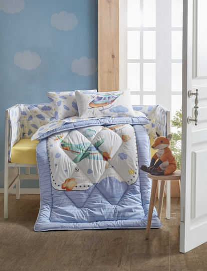 Cotton Box Set Für Krippe Blue 6Stück