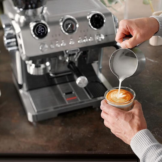 De'Longhi La Specialista Автоматична Еспресо Кафемашина 1450W Налягане 19bar за Капучино Сребрист 1358455