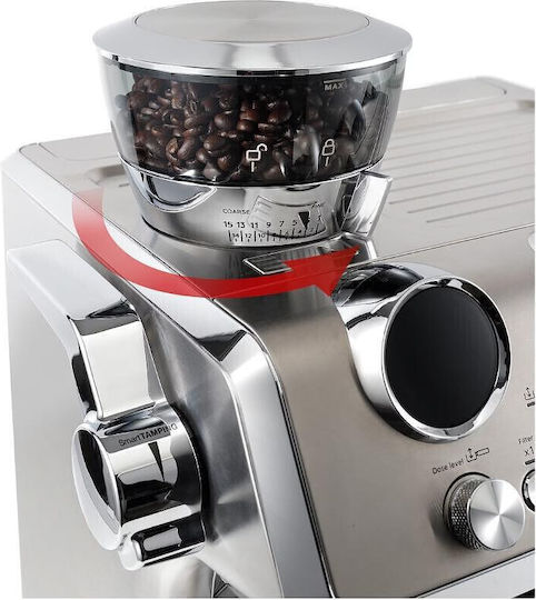 De'Longhi La Specialista Автоматична Еспресо Кафемашина 1450W Налягане 19bar за Капучино Сребрист 1358455