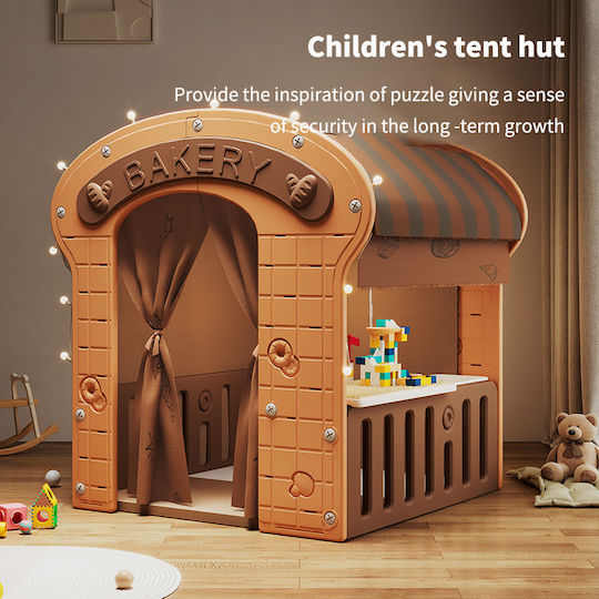 Căsuță de Joacă Multifuncțională pentru Copii cu Gard Maro 115x92x98 cm