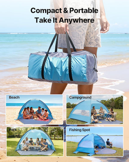 Vevor Strandszene Für 6 Personen Blau