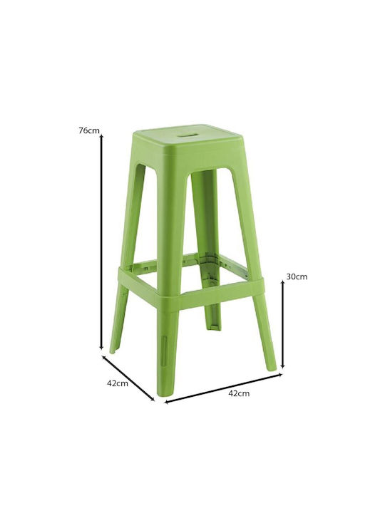 Stool for Bar Outdoor Relix Green 42x42x76cm
