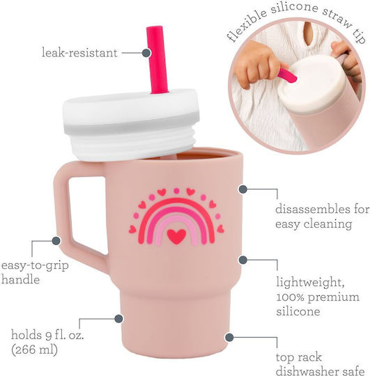 Infantino Baby- und Kleinkindbecher aus Mehrfarbiger Silikon 260ml